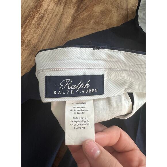 Ralph by Ralph Lauren Men's Black Mid Rise Dress Pants Size 36X30 - Picture 3 of 5